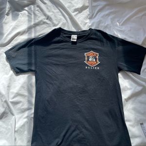 Vintage, board to ride slow. Harley Davidson scooter motorcycle T-shirt Belize